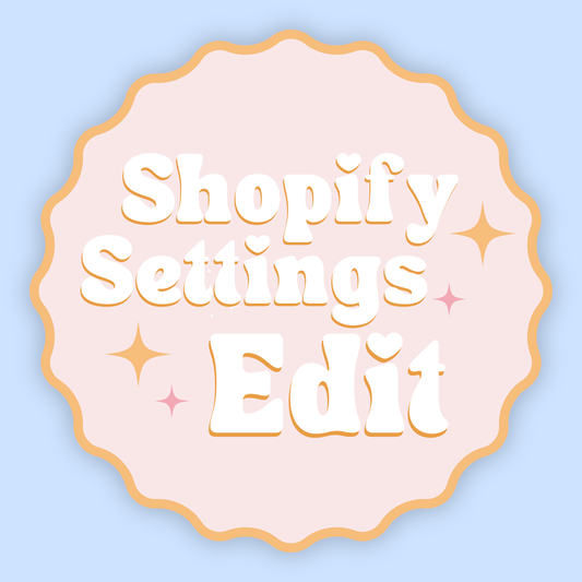 Shopify Settings Edit [Backend Service]